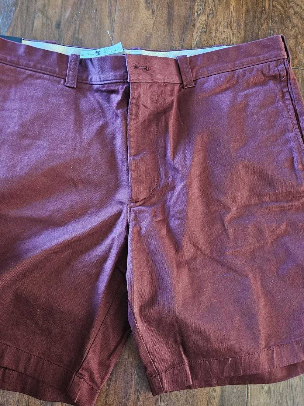 J. Crew Men's Burgundy Flat-Front Shorts